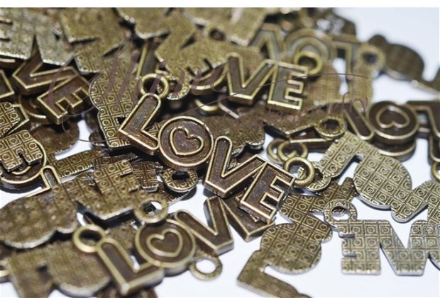 Link Love, bronz antichizat, 33x14mm