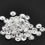 Capace margele placate argint 6mm (10buc) SP0111