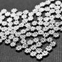 10b distantiere floare placate argint 4mm (SP0040)