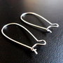 2b Tortite  cercei kidney placate argint 38x16 mm (SP0105)