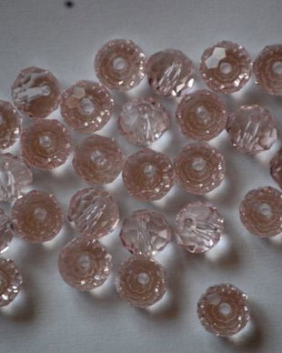 LMS835 - margele sticla roz 8x6 mm