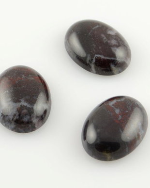 Cab27 Cabochon oval agata in nuante negru-gri-roscat 20x15mm