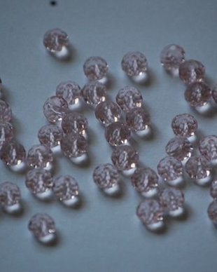 LMS619 - margele sticla roz 6x4 mm