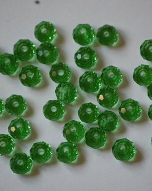 LMS620 - margele sticla verzi 6x4 mm