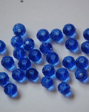 LMS623 - margele sticla albastru inchis 6x4 mm