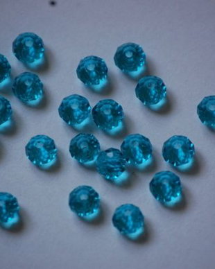 LMS626 - margele sticla albastru deschis 6x4 mm