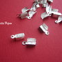 Capat snur argintat 3.5x11 mm