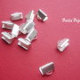 Capat argintat pentru piele, organza, etc, aprox 8x10 mm
