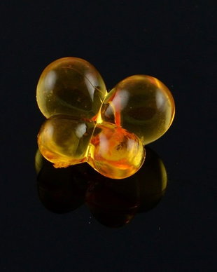 AB927.3 Fluturasi acril portocalii transparenti 12.5x15.5x9mm