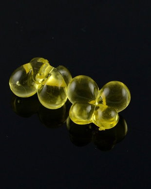AB927.4 Fluturasi acril galbeni transparenti 12.5x15.5x9mm