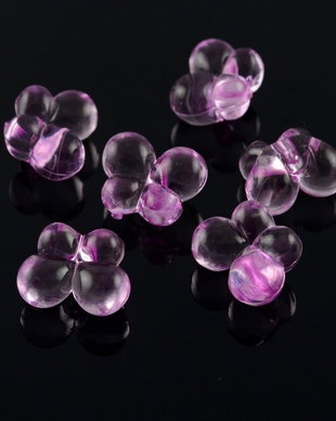AB927.8 Fluturasi acril lila transparenti 12.5x15.5x9mm