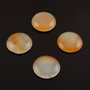 Cab33 Cabochon rotund agata alb-galbuie, 19.5mm