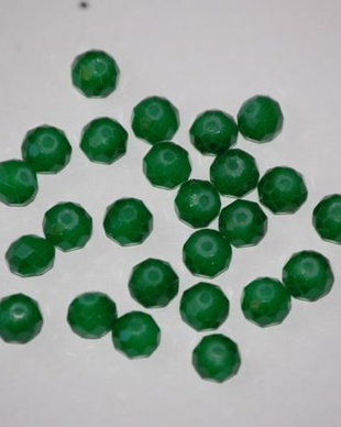LMS630 - margele sticla verde mat 6x4 mm