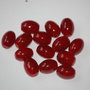 LMS1009 - margele sticla ovale rosu-grena 10x8 mm