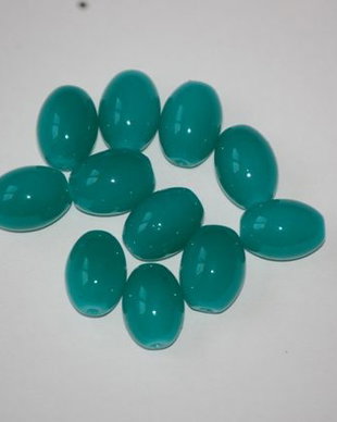 LMS1021 - margele sticla ovale verde-turcoaz 10x8 mm