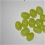 LMS1022 - margele sticla ovale verde deschis 10x8 mm
