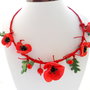 ''I ♥ Poppies''- maci - colier
