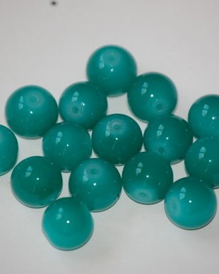 LMS1026 - margele sticla verde-turcoaz 10 mm