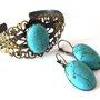 *** Set bronz antic si turcoaz ***