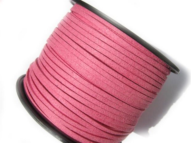 (5m) Snur faux suede roz inchis 3mm  F9