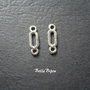 Link argintiu antichizat aprox 1.5x4.5x14 mm