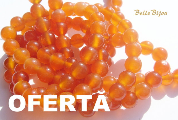 OFERTA...Agate culoarea carneolului 6 mm