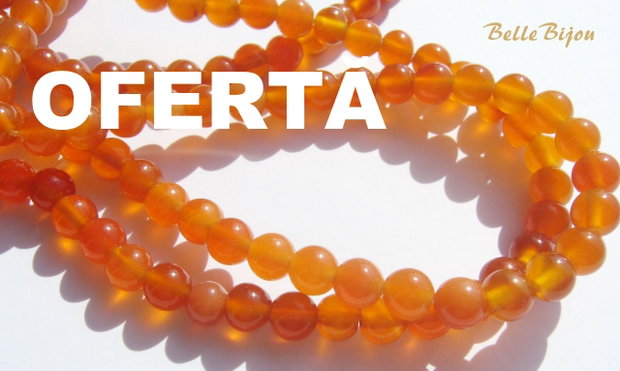 OFERTA...Agate culoarea carneolului 6 mm