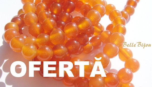 OFERTA...Agate culoarea carneolului 6 mm