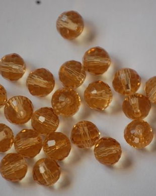 LMS853 - margele sticla galbene fatetate 8 mm