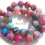 Agate crab fire fatetate multicolore 14 mm