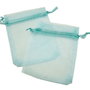 Saculeti organza albastru deschis, 8x10 cm (cod 18-21)