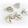 1b Charm aliaj ,argintiu antichizat talpi 10x8mm (MAP14)