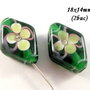3587 - 2 buc Margele sticla lampwork, romb