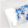 20 b Margelute sticla vintage transparente blue dusk - drops