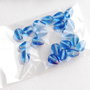 20 b Margelute sticla vintage transparente blue dusk - drops