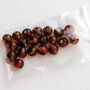 20 b Margelute sticla vintage - sfere ambra inchis