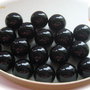 (2 buc) Agate negre aprox 12 mm SEMI gaurite