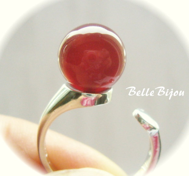 (2 buc) Agate culoarea carneolului aprox 10 mm SEMI gaurite