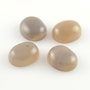 Cab38 Cabochon agata oval, gri, 14x12mm