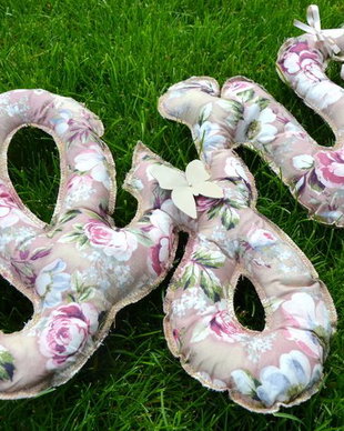 Litere decorative din material textil - Grace