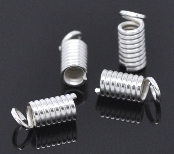 2b capat snur , placat argint 9x4mm (AGLA 02)
