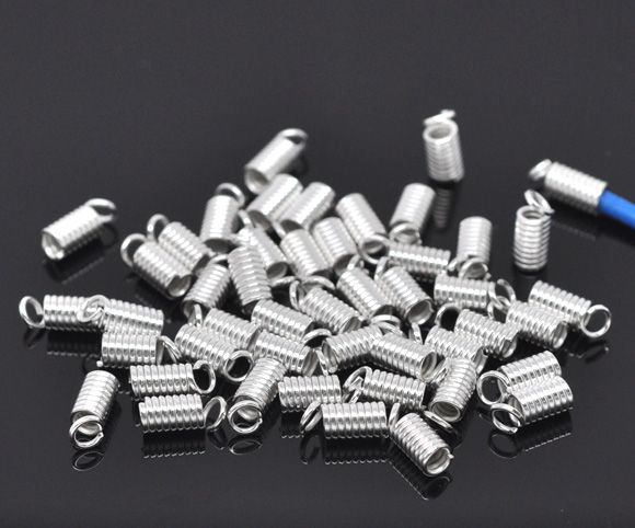 2b capat snur , placat argint 9x4mm (AGLA 02)