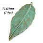 3566 - Pandantiv frunza bronz verdigris