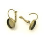 Tortite cercei tip leverback, finisaj bronz, 25x14 mm, platou 12 mm (cod 4-67)