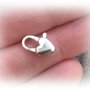 1b inchizatoare lobster inima ,placat argint 12x7mm (SPLAK 078)