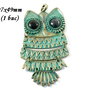 3569 - Pandantiv bufnita bronz verdigris