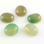 Cab39 Cabochon agata oval, in nuante de verde-maro, aprox.14x12mm