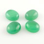 Cab40 Cabochon agata oval, verde, 14x12mm