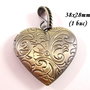 3616 - Pandantiv tip locket inimioara bronz