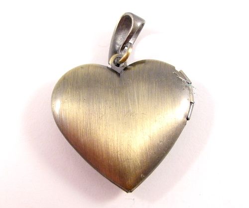 3616 - Pandantiv tip locket inimioara bronz